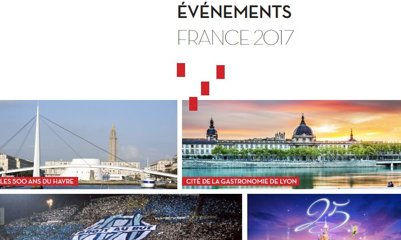 Atout France Calendrier des Events 2017